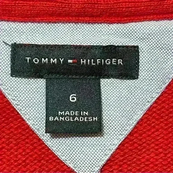 Tommy Hilfiger Boys Solid With Chest Zip Sweater size 6 Red 100 % cotton - Picture 13 of 13
